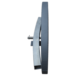 18" T-Handle Flush Manhole with Deck Ring (Model #TH430-18A) - Painted Steel