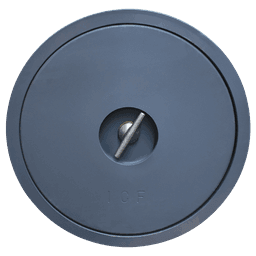 18" T-Handle Flush Manhole with Deck Ring (Model #TH430-18A) - Painted Steel