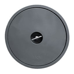 24" T-Handle Flush Manhole with Deck Ring (Model #TH430-24A) - Painted Steel