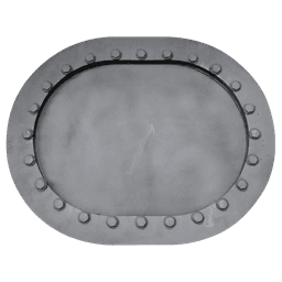 15" x 23" Multi-Bolt Semi-Flush Manhole with Center Lifting Handle (Model #MB503-1523A) - Painted Steel