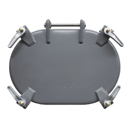 15" x 23" 4-Dog Raised Bolt Hatch (Model #DB174-1523A) - Painted Steel