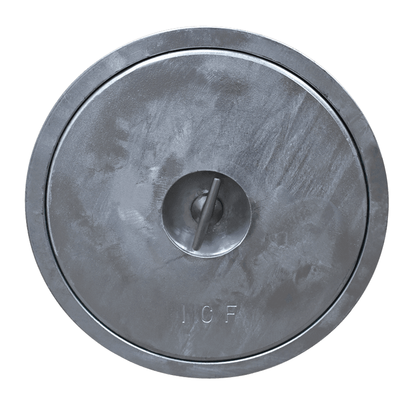 18" T-Handle Flush Manhole with Deck Ring (Model #TH430-18G) - Galvanized Steel