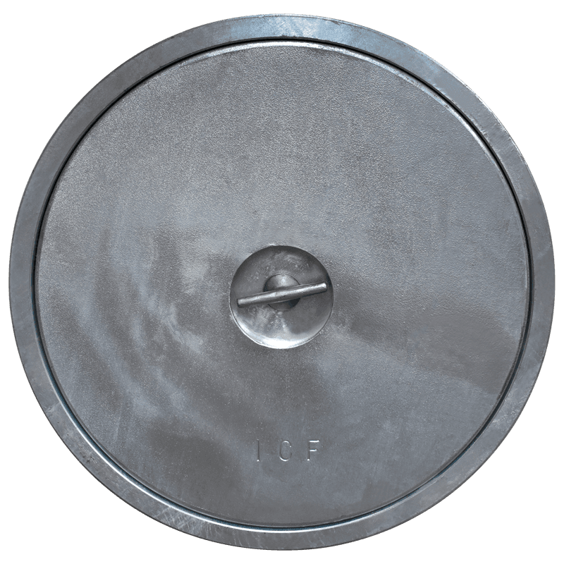 24" T-Handle Flush Manhole with Deck Ring (Model #TH430-24G) - Galvanized Steel
