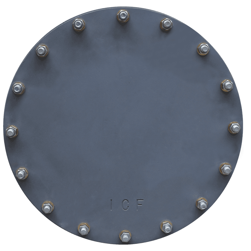 18" Multi-Bolt Raised Manhole (Model #MB154-18R-A) - Painted Steel
