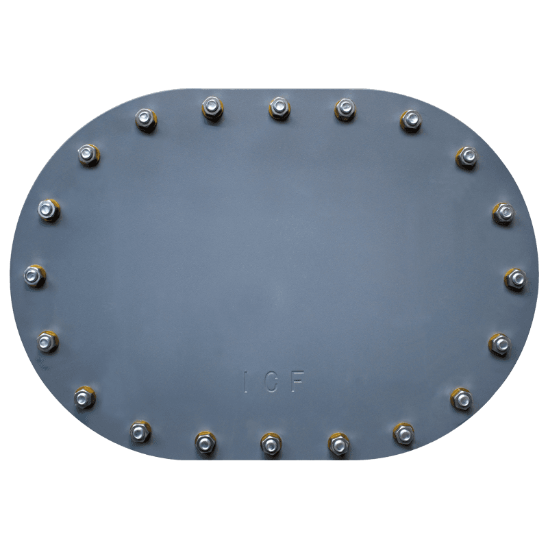 15" x 23" Multi-Bolt Raised Manhole (Model #MB501-1523A) - Painted Steel