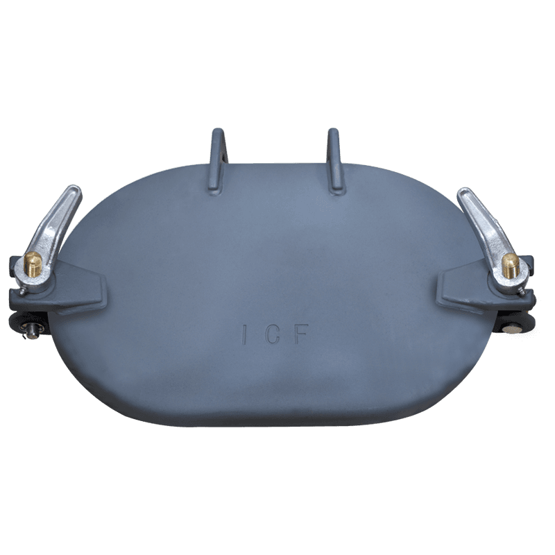15" x 23" 2-Dog Raised Bolt Hatch with Stainless Steel Hardware (Model #DB774-5-1523A) - Painted Steel