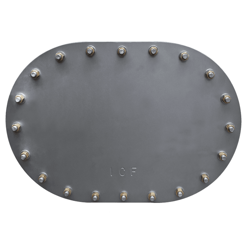 15" x 23" Multi-Bolt Raised Manhole (Model #SS501-1523A) - Stainless Steel