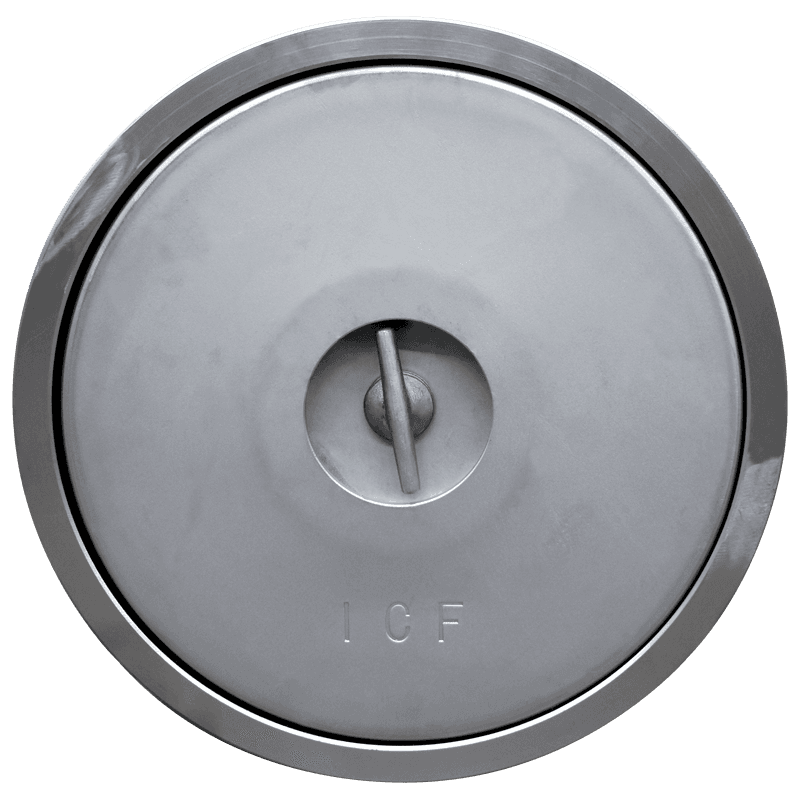 18" T-Handle Flush Manhole with Deck Ring (Model #SS0430-18A) - Stainless Steel