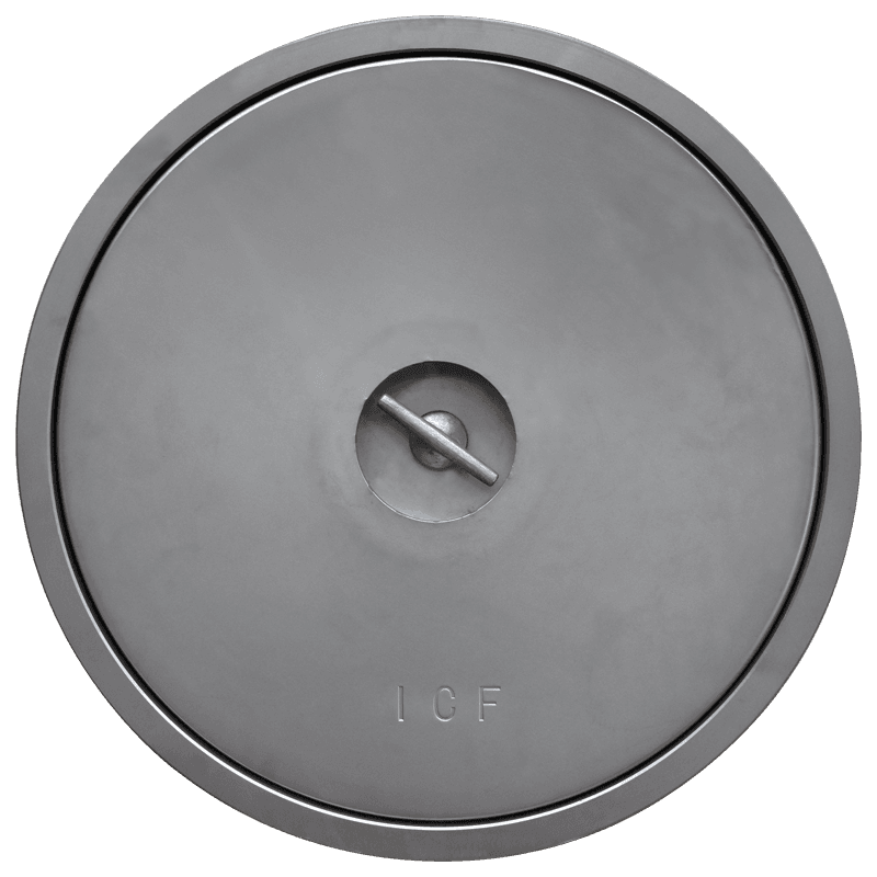 24" T-Handle Flush Manhole with Deck Ring (Model #SS0430-24A) - Stainless Steel