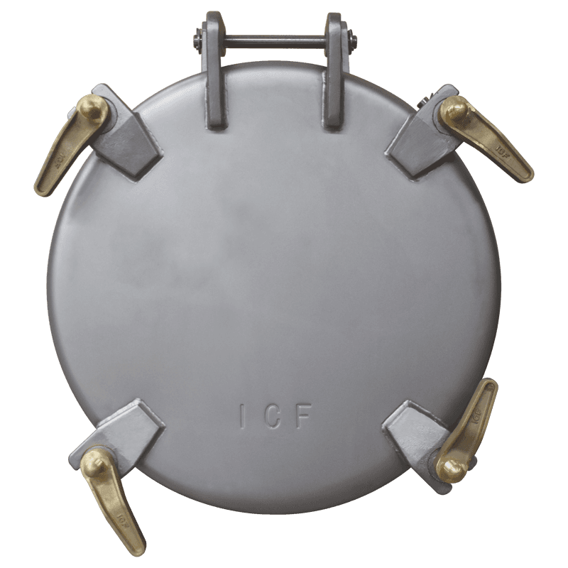 19" 4-Dog Raised Bolt Hatch (Model #SS343-19R-A) - Stainless Steel