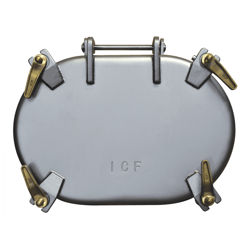15" x 23" 4-Dog Raised Bolt Hatch (Model #SS174-1523A) - Stainless Steel